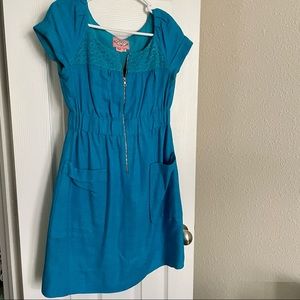 Super cute fit, short, blue dress